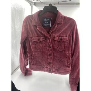 Silver Jeans Women’s Burgundy Medium Button Front Western Shirt